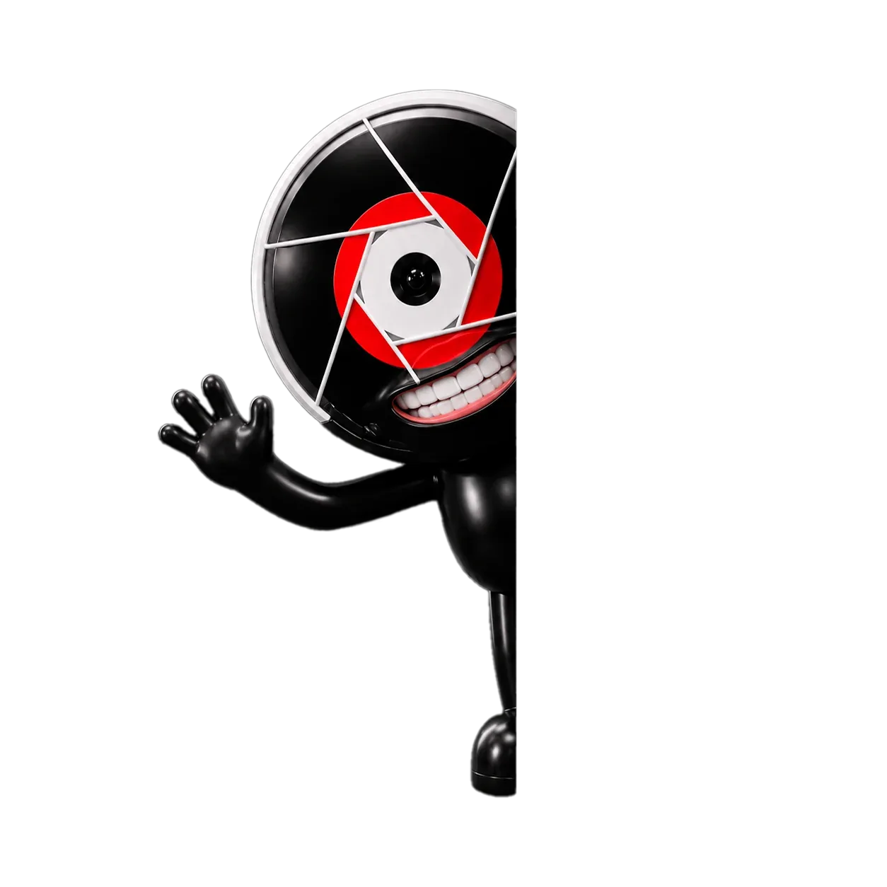 Mascote da MaxVision acenando