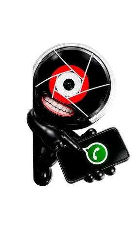 Mascote da MaxVision para contato rápido no WhatsApp