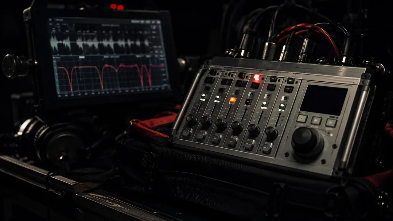 Mesa de som direto e monitoramento de filtros em set