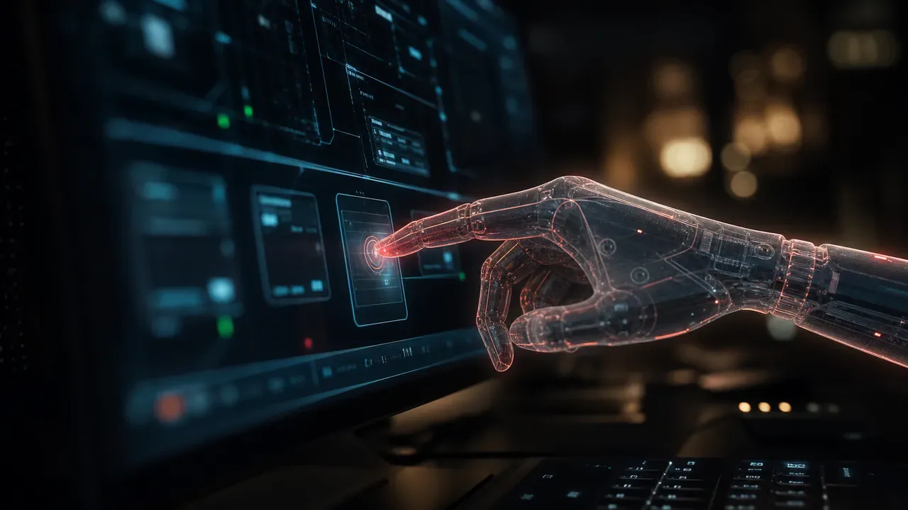 Agente de IA controlando interface visual no computador