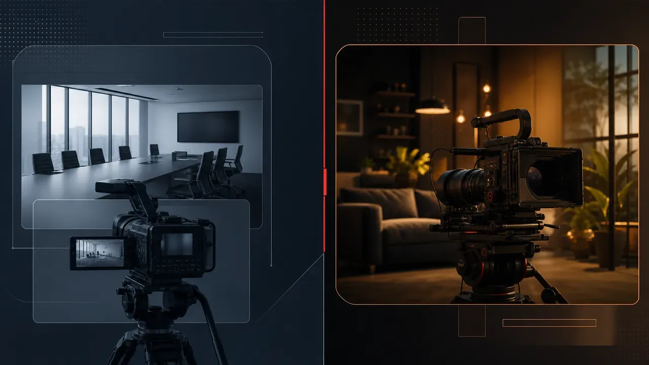 Comparação entre vídeo institucional e filme de marca em produção audiovisual