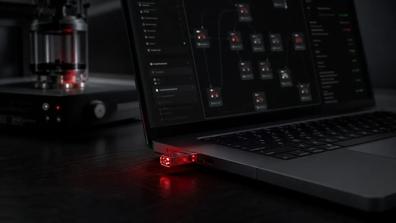 Estação de trabalho com runtime de agentes e chave de hardware de segurança