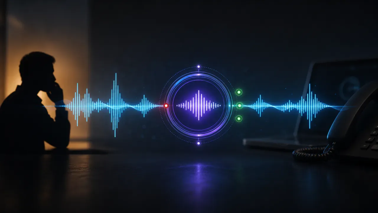 Representação de IA de voz em atendimento telefônico conversacional