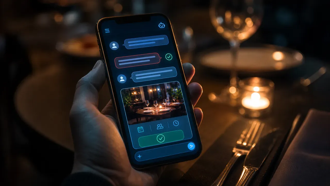 Agente de IA respondendo reservas no WhatsApp de restaurante