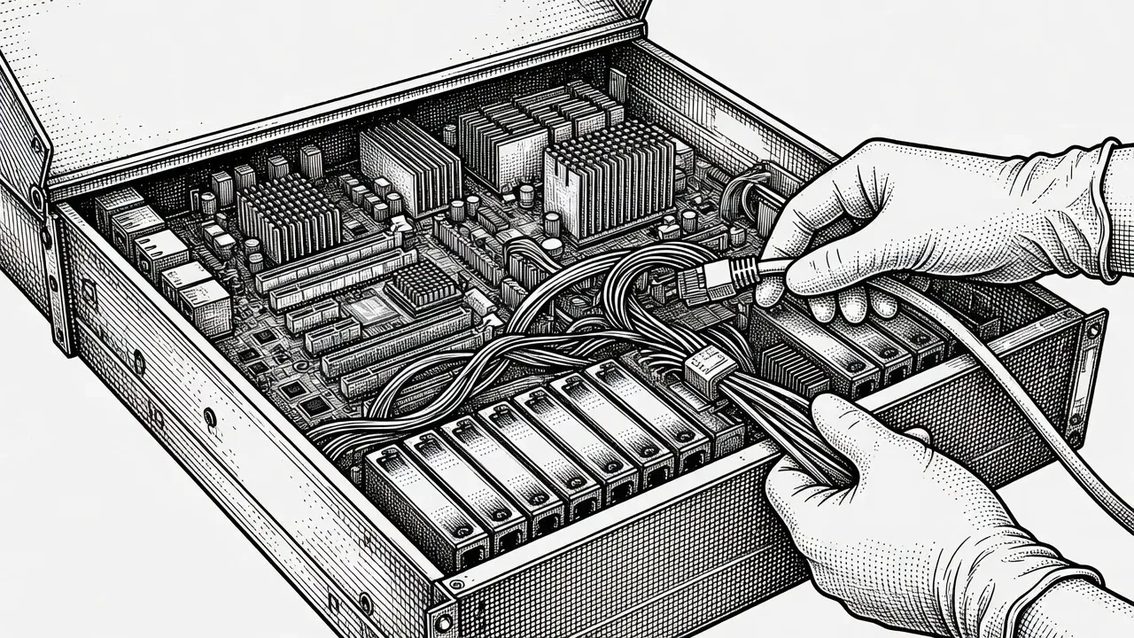 Manutenção técnica de componentes internos em servidor de backend