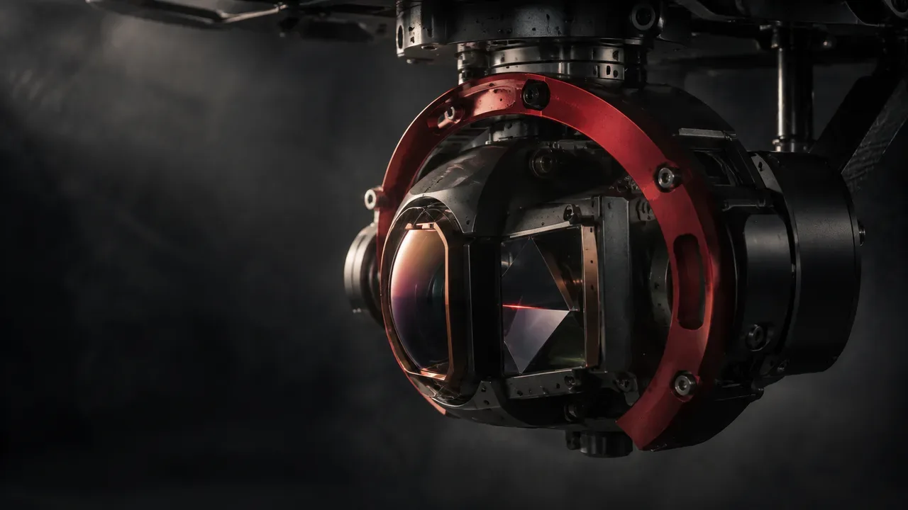 Sensor aéreo LiDAR ToF montado em gimbal de precisão aeroespacial com anel de amortecimento