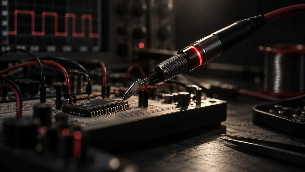 Engenharia de hardware e análise de sinais lógicos em bancada
