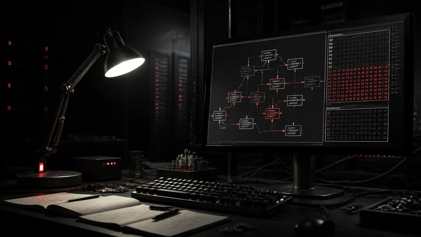 Bancada de desenvolvimento de engenharia de software com grafo de fluxo de controle no monitor