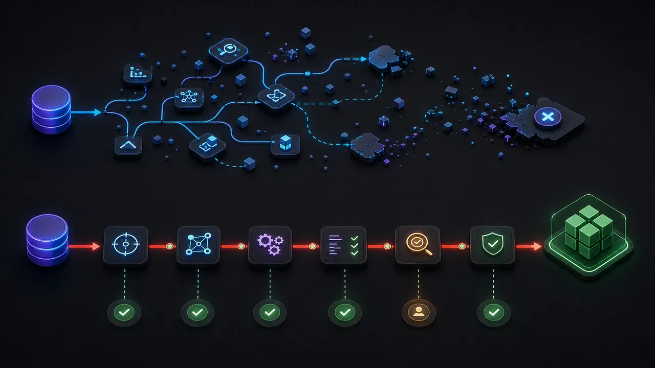 Comparativo entre projetos de IA que falham e projetos que entregam resultado