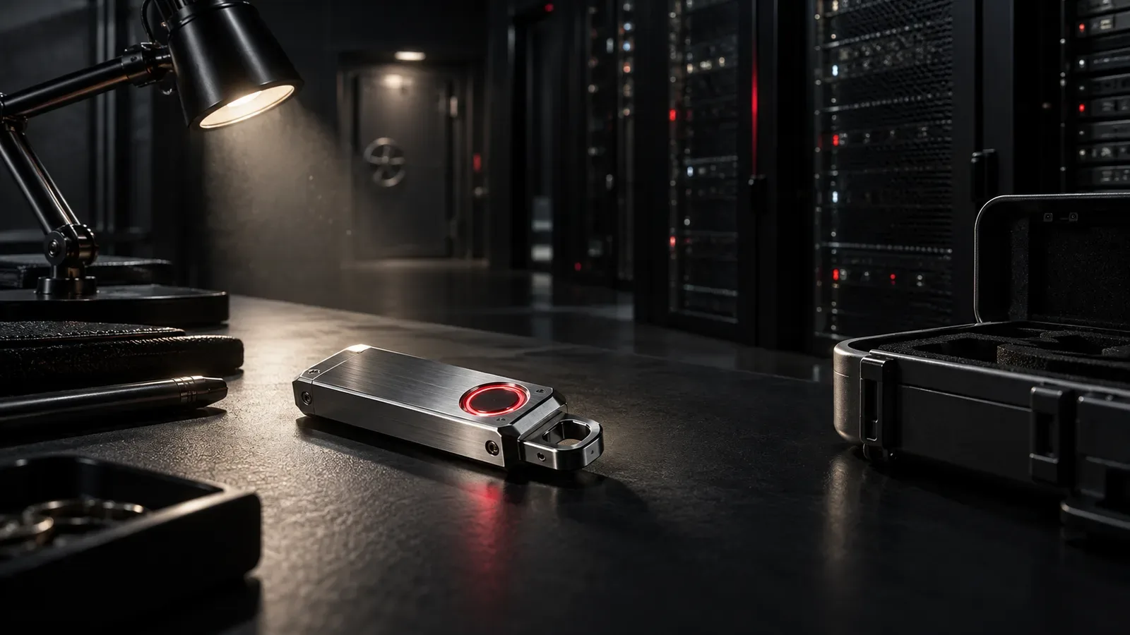 Módulo de chave criptográfica de hardware em bancada executiva