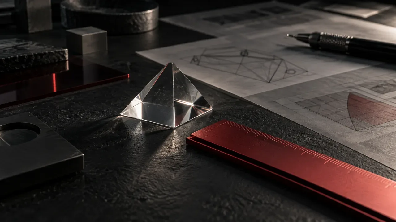 Composição de design gráfico e planejamento visual vetorial para vídeo corporativo em estúdio com elementos ópticos