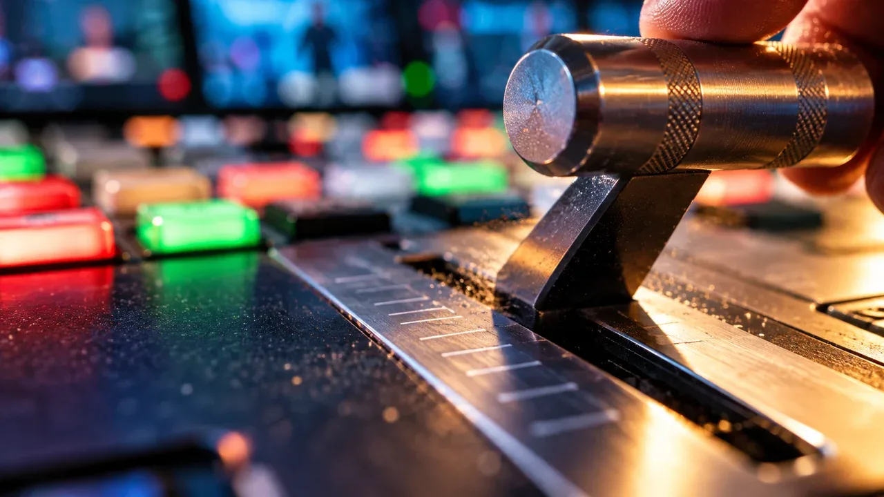 Mesa de corte de vídeo broadcast com gravação em trilhas ISO e iluminação calibrada