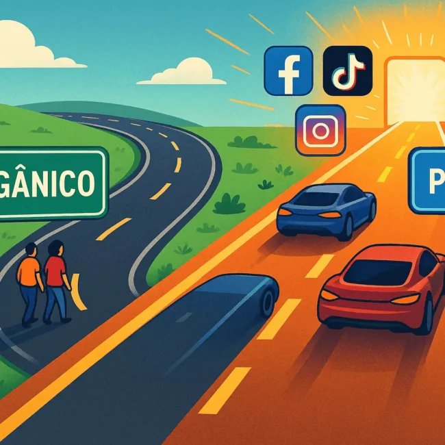 Diferença entre Tráfego Pago e Tráfego Orgânico em marketing digital